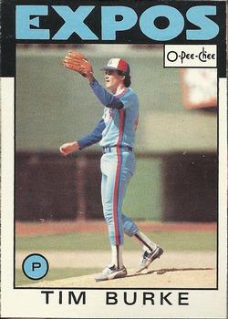 1986 O-Pee-Chee Baseball Cards 258     Tim Burke